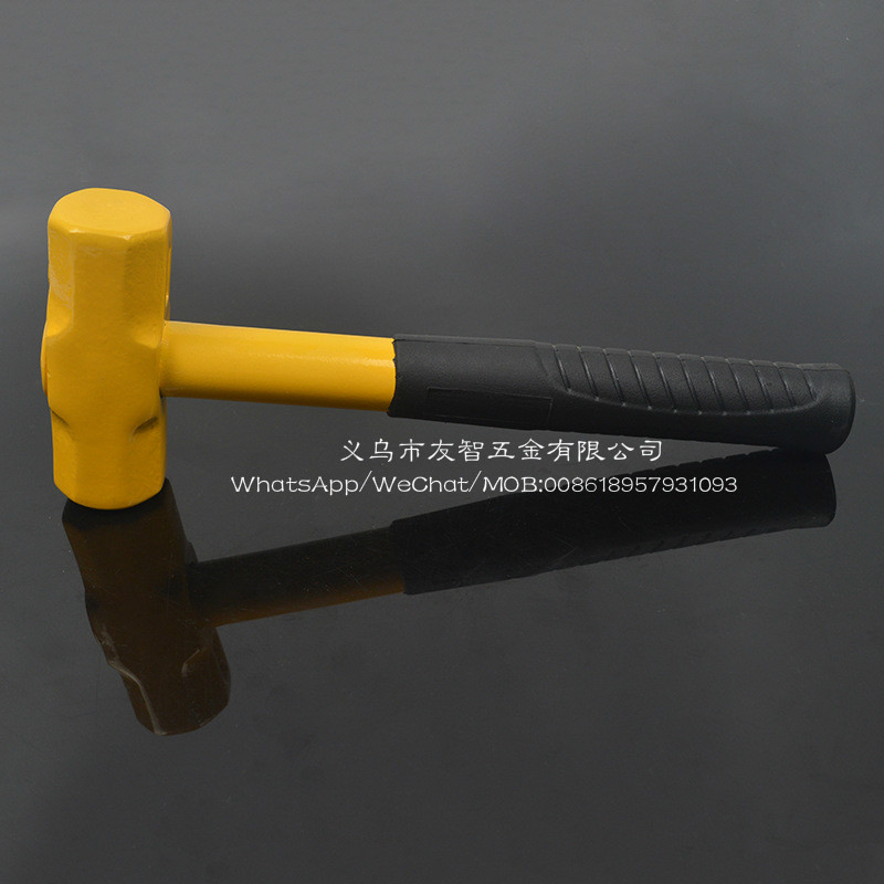 Steel pipe handle with octagonal hammer.