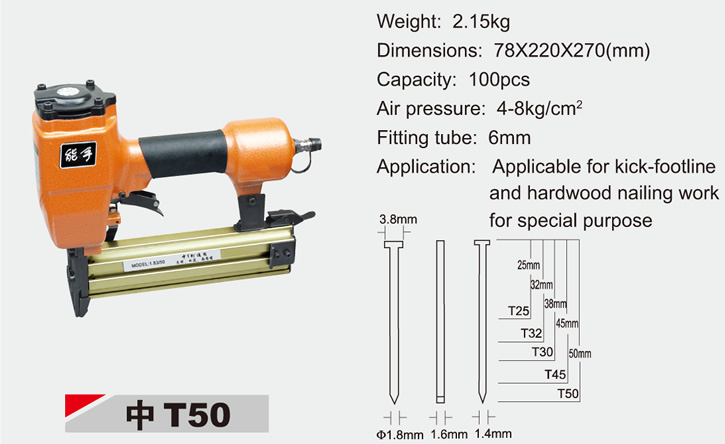 能手牌系列钉枪中T50
