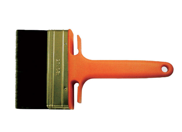 
	Ceiling brush, 70% SRT filament, 30% shorter natural black bristles, gold printed ferrule, orange color plastic handle