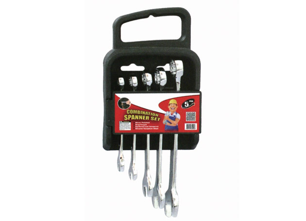 Combination wrench set, mirror polished surface
Size: 5×(8, 10, 12, 14, 17mm)