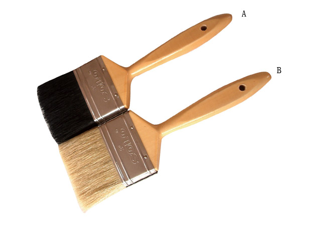 
	Flat brush, natural bristles mixed with imitation bristle, maple handle Size: 1”, 1.5”, 2”, 2.5”, 3”, 4”
