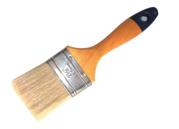 
	Flat brush, 100% natural bristles, wooden handle