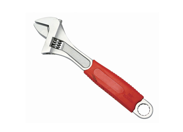 Adjustable wrench with dodecagon hole, plastic handle, Nickel-iron alloy plated surface
Size: 6