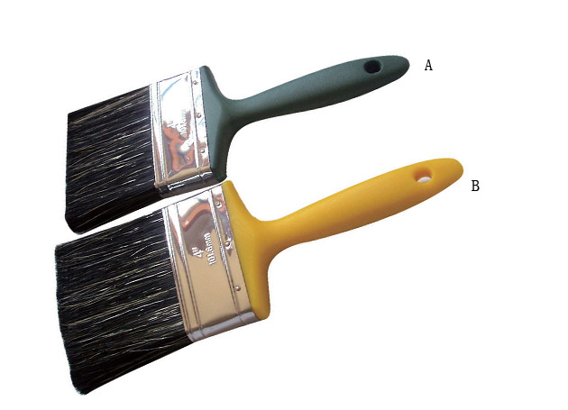 
	Flat brush, natural bristles with PET filament, plastic handle Size: 4”, 5”, 6”