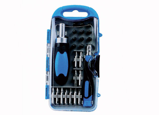 24pcs ratchet screwdriver bit set
Content: 11pcs precision screwdriver bit: Philips: #000, #00, #0, #1
Pozi: #0, #1
11pcs 25mm screwdriver bit: Phillips: #1,
#2, #3
Pozi: #1, #2, #3
Slotted: 4, 5, 6mm
Torx: T15, T20
1pc stubby ratchet screwdriver handle
1