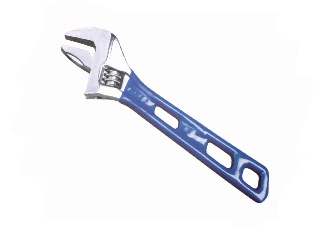 Light-duty adjustable wrench with dipped handle, Chrome plated surface
Size: 6