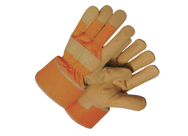 
	Pig grain leather gloves, High quality

	rubberized cuff cotton half-lining

	Reinforced index finger