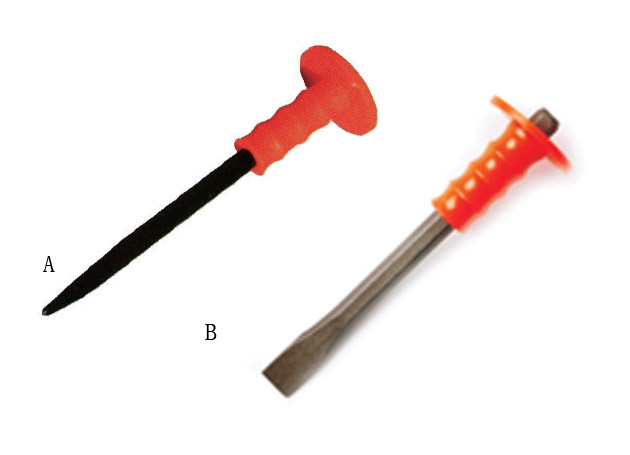 
	Cold chisel with plastic handle