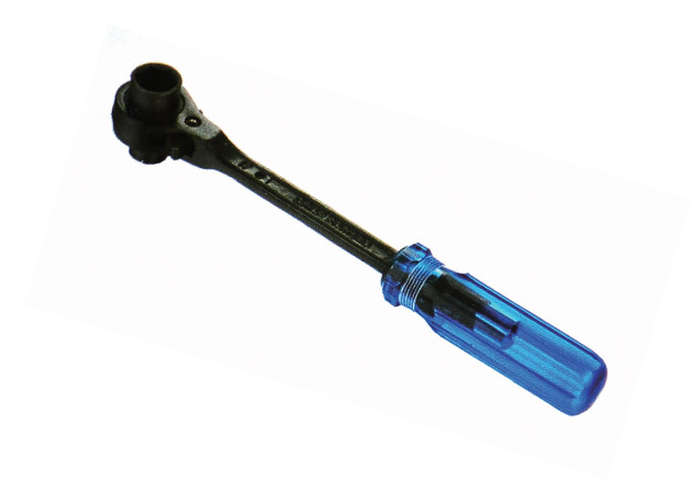 Ratchet socket wrench with plastic handle,
hollow panel, black finished surface
Size: 13×17, 14×15, 14×17mm