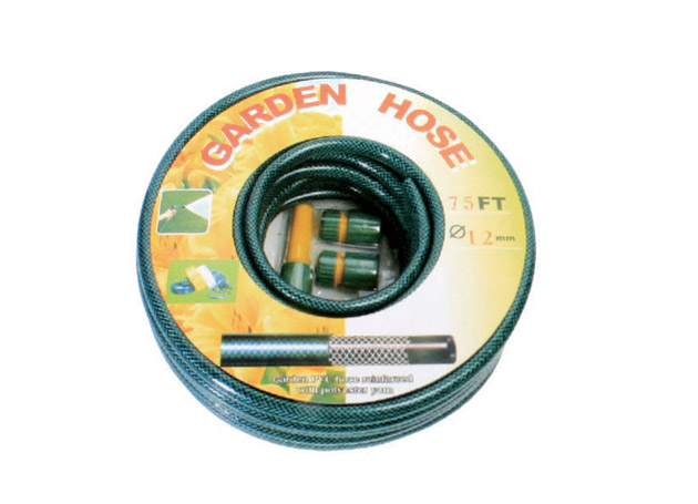 
	PVC garden hose with plastic
